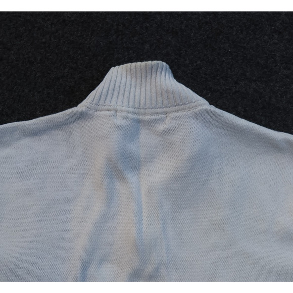 OSCAR DE LA RENTA Ivory Sweater Mens Ivory Sz XL 1/4-Zip Agryle Cotton Geek EUC - Picture 8 of 15